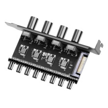 8 Channels PC Case Cooling Fan Hub for PC Case Chassis Computer Adapte