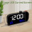Despertador de Projeção com Rádio FM para Quarto, Relógio Digital Giratório de 270, Display LED  de 7 Polegadas, Alarmes Duplos 6