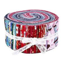 Roll Up Cotton Fabric Strips Jelly Rolls Quilting Craft Fabric Option1