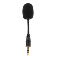 3.5mm Black Stereo Mini USB Mic Microphone 3.5mm 3 Stereo Straight Hea