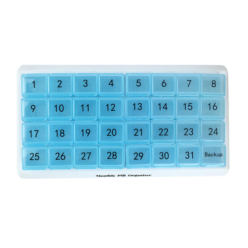 Monthly Pill Organizer 31 Day for Travel Supplements Vitamins Medicati