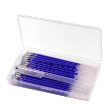 40Pcs Heat Erase Pens Heat Erasable Fabric Refills Marking Pens Blue