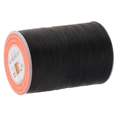0.35mm Round Polyester Waxed Thread Sewing Stitching DIY Craft Black