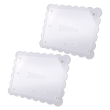 2 Pack of Acrylic Scalloped Picture Frame,Clear Picture Frame,5x7 Picture Frames,Multi-Use Magnetic Picture Frames
