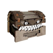 Dungeons Dragons Treasure Chest Figure - Dice Storage and Wooden Collectible Display Storage Box Coin Boxs