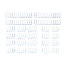24Pieces 6/8/24 Pin Cable Combs Kit for 3-3.6mm PC Power Cables white