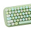 Wireless Keyboard Mouse Combo Quiet Cute Round Slim Key for Laptop Gre 2