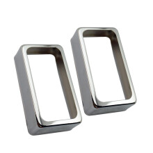 A Pair of Brass Humbucker Pickup Covers for Electric Guitar Parts Silv