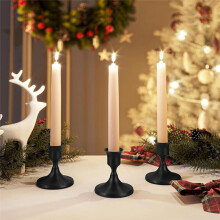 Castiçais Cônicos, Castiçais de Metal Vintage para Peça Central de Mesa de Sala de Jantar ou Decoração de Festa de Casamento, A
