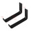 2x Shelf Bracket Rustic Metal with Screw Wall Mounted Heavy Duty 25cm 2