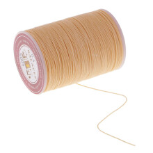 130 Meters 0.5mm Round Polyester Waxed Thread Sewing Stitching Beige