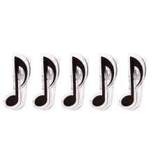 5 Pieces Plastic Music Note Book Page Clip Music Stand Accessory Black