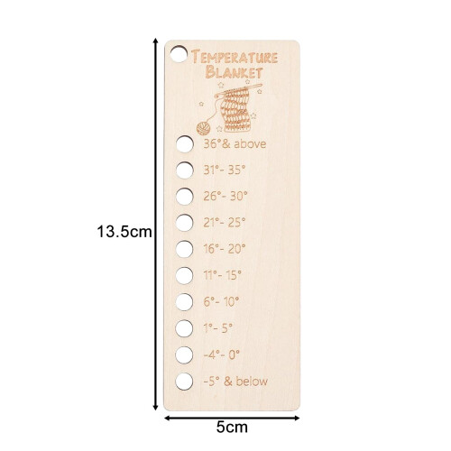 Temperature Blanket Color Chart Durable for Thread Knitting Crochet Pr 1