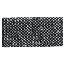 Back Scrubber for Shower with QuickDry Loop, Exfoliating Bath Towel for FullBody Cleaning Black Grid