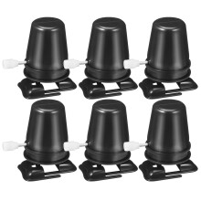 Black Wind Up Walking Feet for DIY Crafts, 6pcs Durable Clockwork Movement Parts for Toys