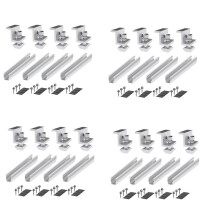 16X Solar Panel Mount Bracket Photovoltaic Panel Rail Solar Panel Mount Fastening Module with Mid