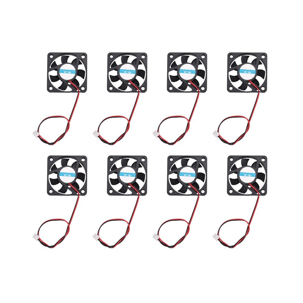 8Pcs 50Mm X 50Mm X 10Mm 5010 12V 0.1A 2Pin Brushless Cooling Fan 6031794461801