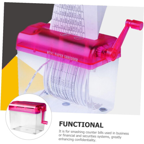 Manual Paper Shredder with Hand Crank, Compact Desktop Design for Home and Office Document Security 2