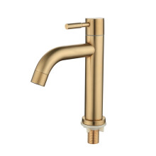 Pinsel Gold Einzelnes Kaltes Becken Wasserhahn 304 Material Waschen Becken Mixer Waschen Becken Wasserhahn Wasser Waschen Mixer Zapfhahn-A