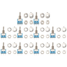 10Pcs SPDT  Toggle  3-Pin 2 Position / Miniature Toggle  6A 125V AC Toggle  MTS-102