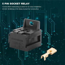 Car Auto 30A-80A Relay Bracket Terminal Case Holder Relay Base Holder 5 Pin Socket with 50Pcs 6.3mm Terminals for Car