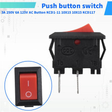 5 StüCke Ein-Aus KCD11 2Pin 2P Schwarz Rot Boot Auto Wippschalter 3A 250V 6A 125V AC Taste KCD1 11 10X15 10X15 KCD117