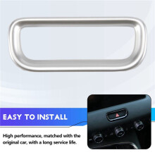Auto Hazard Noodverlichting Frame Waarschuwingslamp Schakelaar Cover Trim voor Vezel HR-V HRV 2021 2022 Zilver