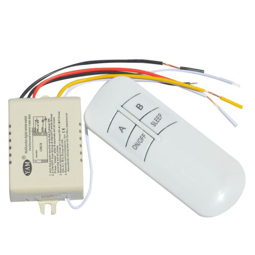 Wireless /OFF 2 Way 220V Lamp Remote Control  Receiver Transmitter Controller Lamp Home Replacements Parts 1