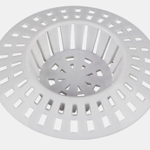5Pcs Hair Filter Spacer Washbasin Anti Blocking White Plastic Grid Drain Hole Filter White