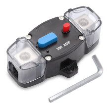12-48V  300 Amp Circuit Breaker with Manual Reset, 0-8 Gauge Trolling Car Stereo Audio Inline Fuse for Car Rv Marine