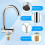 Rotation Copper Basin Faucet Cold Deck Kitchen Folding Caravan Bathroom Tap for Marine Boat Deck 6