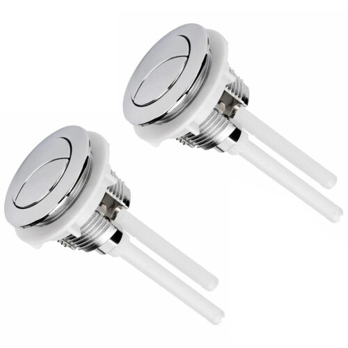2PCS Toilet Flush Button Replaces 38mm Double-Button  Round Button Toilet Flush Button