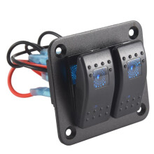 Gang Rocker Panel 5Pin op Off Pre-Wired Rocker Waterdicht Switche Panel voor Car Marine ATV Trailer Blauw