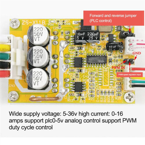 1Pcs  5-36V 350W BLDC Three-Phase Brushless (With Hall) Motor Controller Brushless Sensor Motor Driver 1