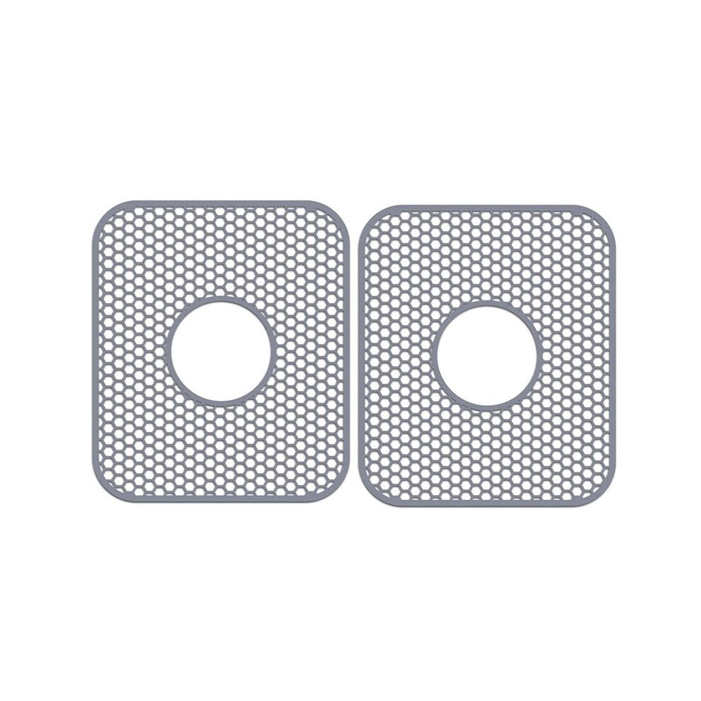 Silicone Sink Mat, 2 Pack Sink Protectors For Kitchen Sink With Center Drain, Folding Non-Slip Heat Resistant Sink Mat 6033887308819