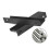 4 PCS Finger  Pull Silver Concealed Handle Modern Style Curved Drawer Handle Aluminum Alloy Invisible Handle Black 6
