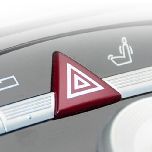 For W221 Red Hazard Light  Button Cover Auto Emergency Flasher  Shell for  S Class S300 2006-2013 2
