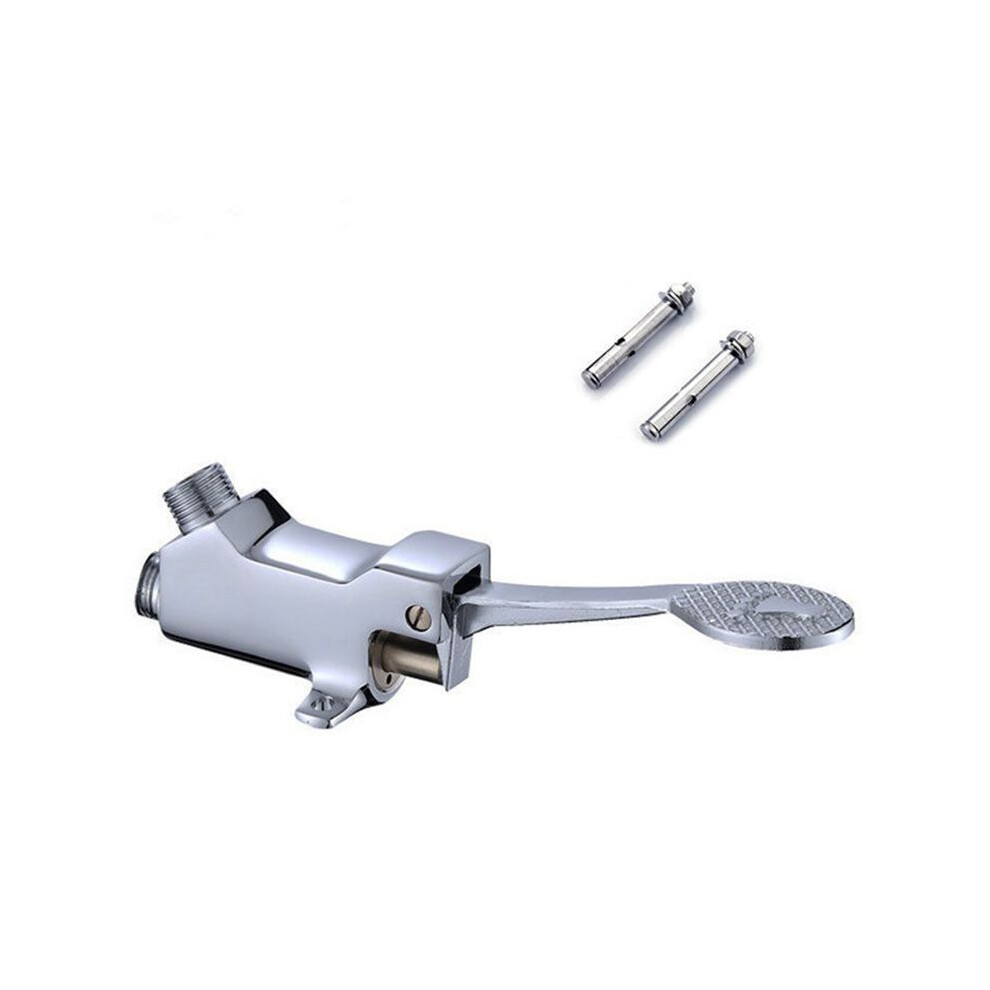 Floor Foot Pedal Control Tap Valve Faucet Copper Basin Single Cold Water Tap Bathroom Hospital Hotel Pedal 6032010315649
