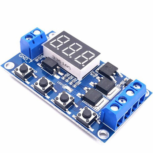2Pcs DC12-24V Dual MOS Digital  Delay Relay Trigger Cycle Timer Delay  Circuit Board Timing Control Module 2