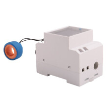 Digital Single Phase AC 40-300V 100A Din Rail 6 in 1 Voltmeter Ammeter Watt Kwh Frequency Meter 110V(External CT)