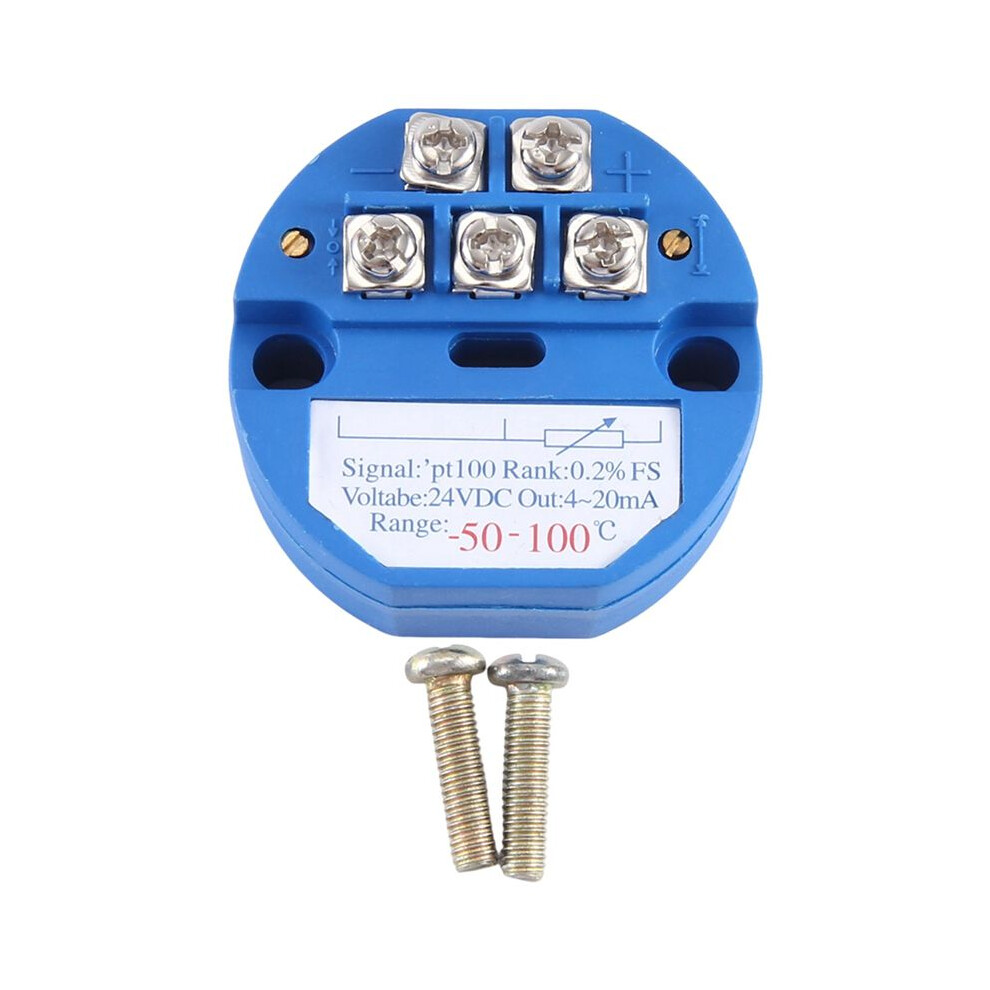Rtd Pt100 Temperature Transmitter Module Thermal Resistance -50-100C Dc24v Output 4-20Ma 4712396556790