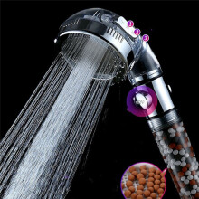 Pommeau de Douche 2 PièCes avec Filtre à Perles Spray de Pommeau de Douche à Pression avec 3 Modes D'éConomie D'Eau pour la Maison
