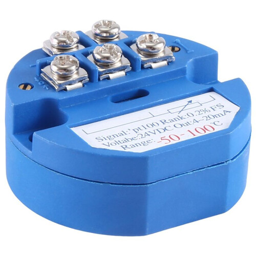 RTD PT100 Temperature Transmitter Module Thermal Resistance -50-100C DC24V Output 4-20MA 1