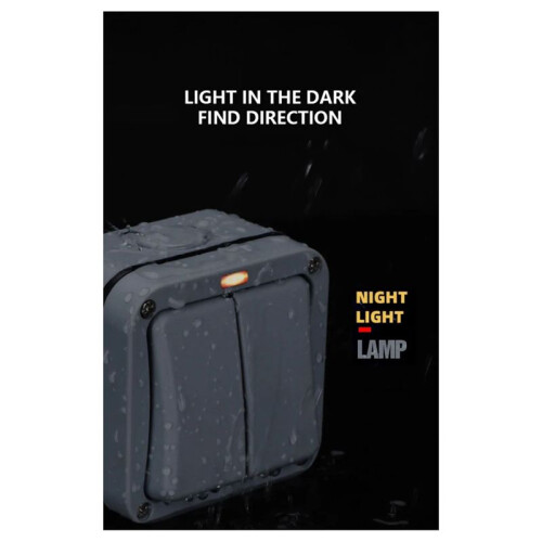 IP66 Wall Electrical  220V Light Waterproof  Off Security Button with Fixation Night in the Pc Power(A)