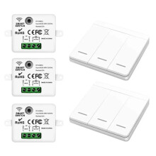 433Mhz Slimme Draadloze Schakelaar RF Zelfaangedreven Drukknop Wandpanelen Afstandsbediening Lichtschakelaar Wandschakelaar