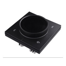 Oneindige Knopdimmerregelaar Zigbee 3.0 PC-Paneel Wandlichtschakelaar 150-300W AC 110-240V Digitaal LCD Yandex (Zwart)