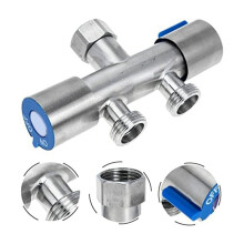 2Pcs Faucet Diverter Outdoor Hose Outdoor Plug Adapter Water Hose Connector Hose Splitter Two Way Tap Splitter Machine
