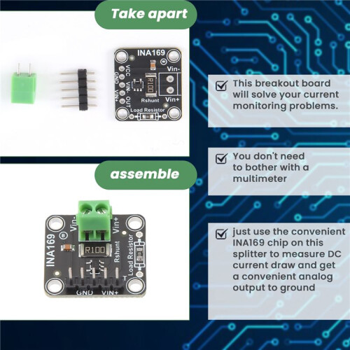 INA219  Current Sensor Module Breakout Module 2.7-60V 5A Urrent Sensor Module 1