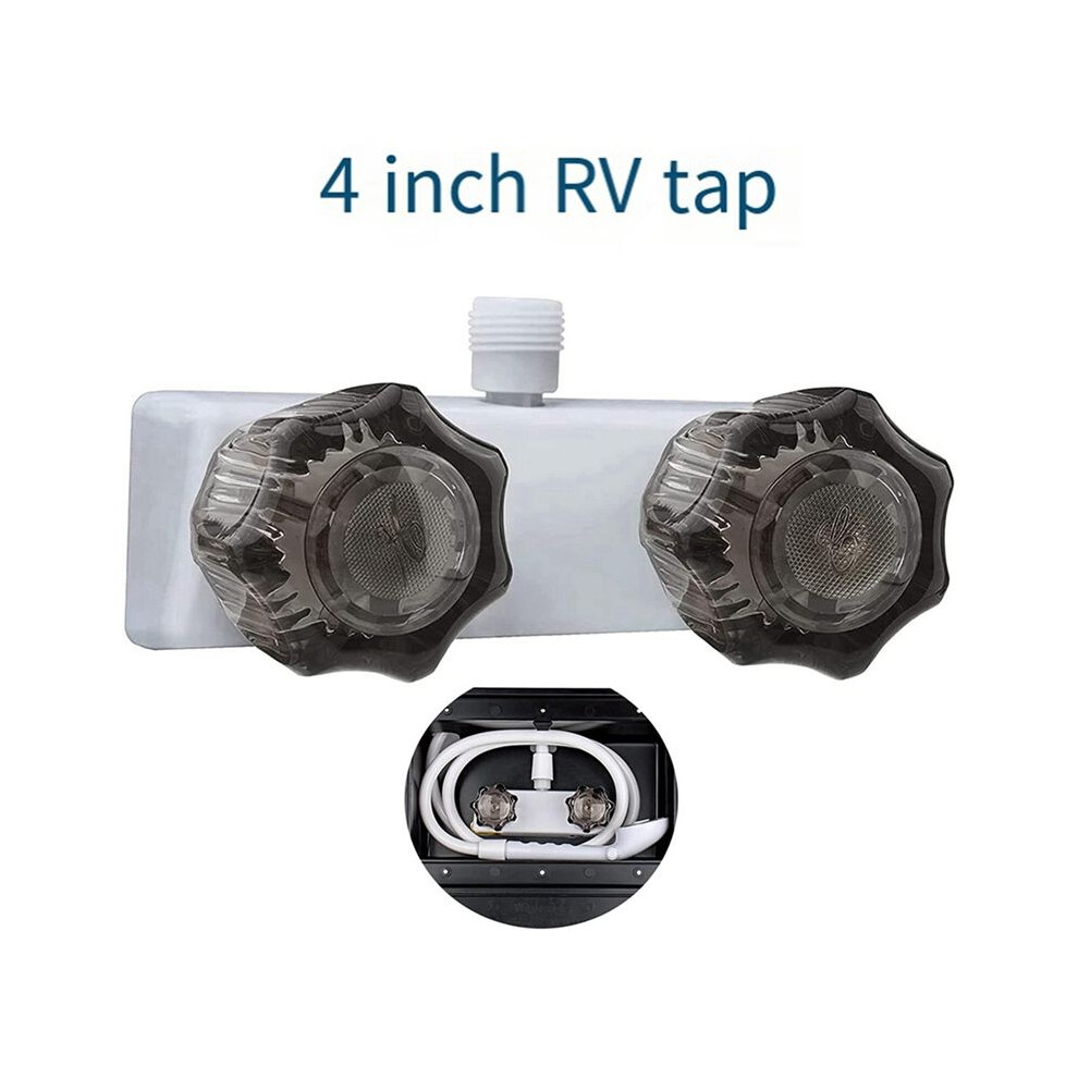 Rv Shower Faucet, Shower Faucet Replacement 4In Rv Shower Valve Diverter With Dual Smoked Knob For Bathroom Shower 4713989151279