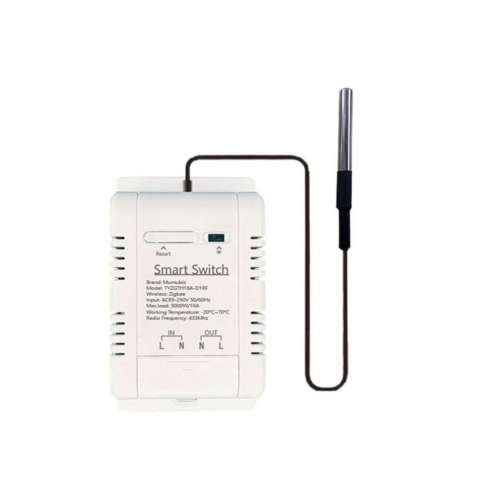 For Tuya Zigbee With Temperature Sensor 16A 3000W Wireless For Alexa Home Yandex Alice 6132960885893